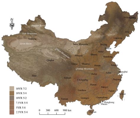 土壤顏色代表|中国第一幅高精度土壤颜色地图 